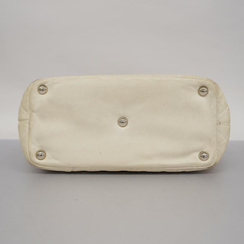 Chanel Cambon Tote Bag Lambskin Python White Silv… - image 3